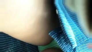 asian teen in panty fucking herself with vibrator on the bed