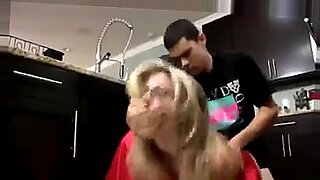 son force fuck mom and sister in kitchen